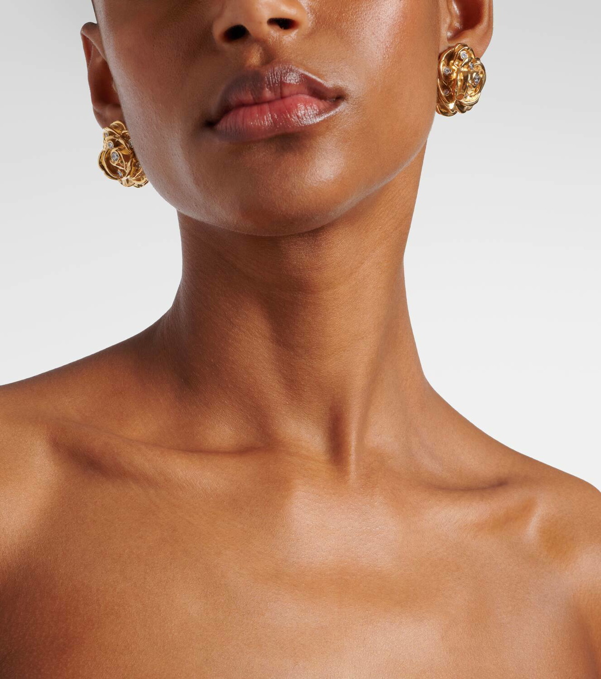 Magda Butrym Floral embellished gold-plated earrings