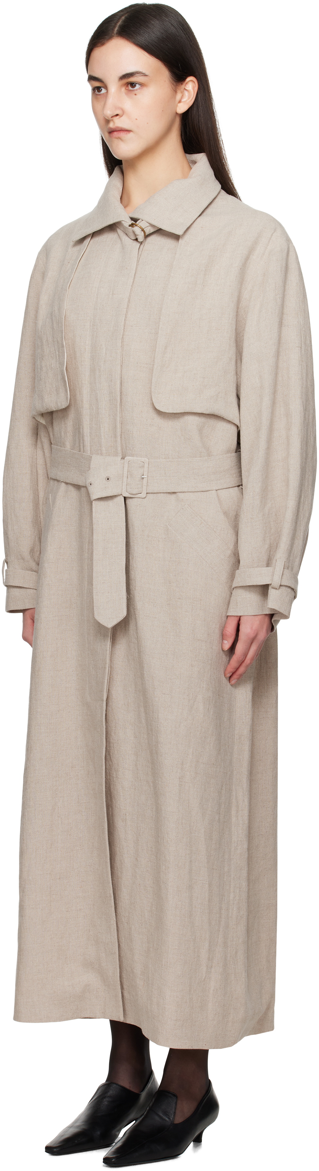 La Collection Beige Jocasta Trench Coat