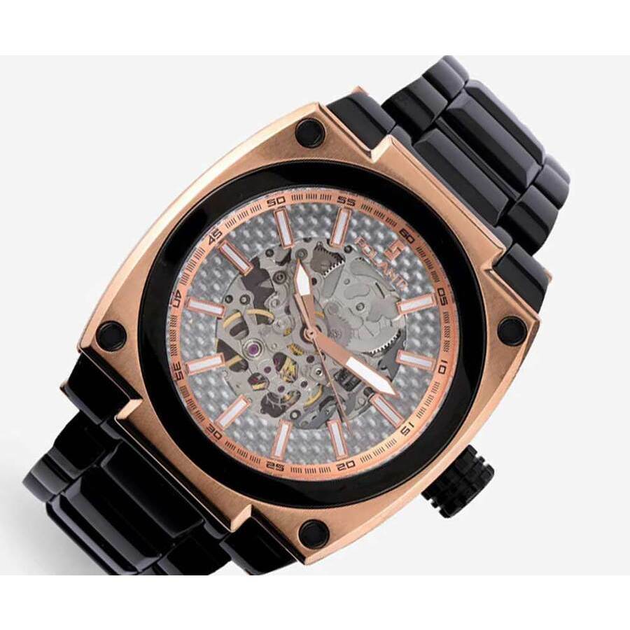 Polanti Torque Ii Auto Silver-tone Dial Mens Watch PLT2001-RGBK