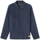 A.P.C. Hugo Quilted Shirt Jacket in Dark Navy