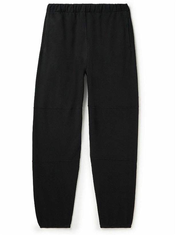 Photo: Lady White Co - Tapered Panelled Cotton-Jersey Sweatpants - Black