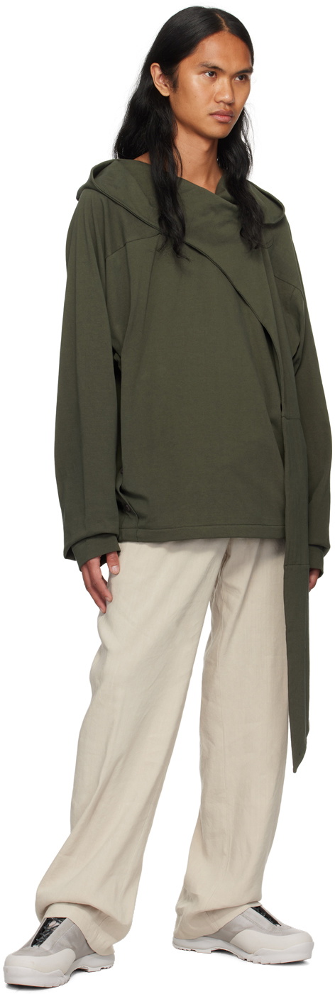 Hyein Seo Khaki Scarf Hoodie