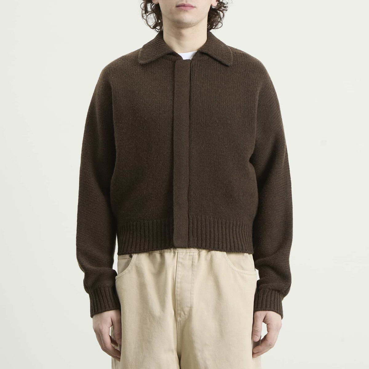 Entire Studios Men's Marla Knitted Bomber Jacket in Dirt