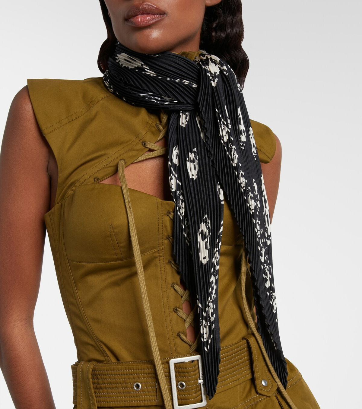 McQueen Skull silk scarf