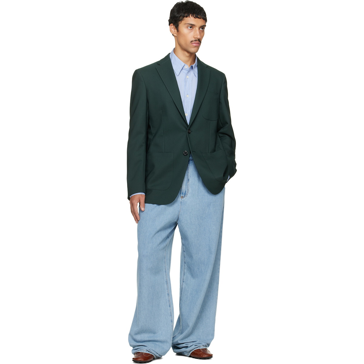 Marni Green Twill Blazer