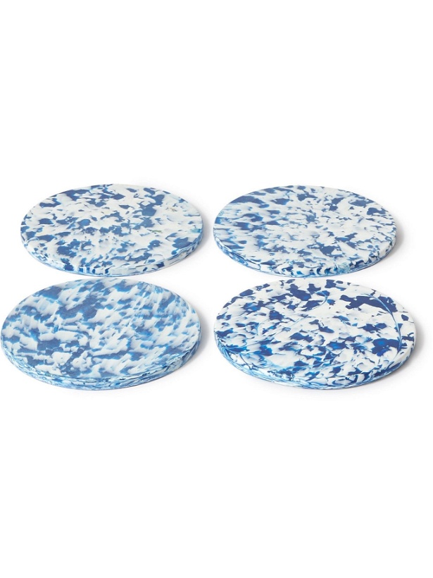 Photo: Space Available - LOW Set of Four Marble-Effect Recycled Plastic Coasters