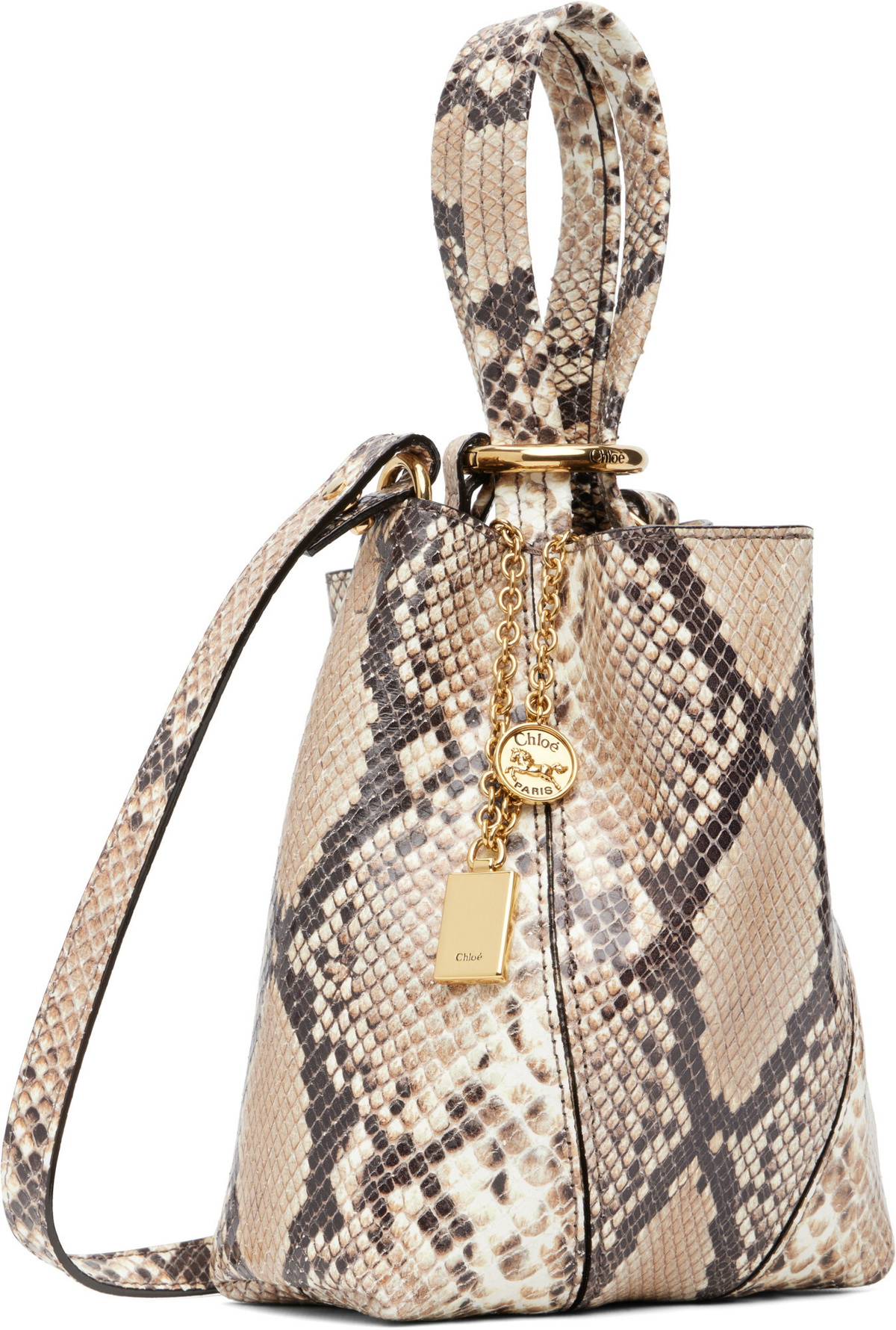 Chloé Beige Small 'Chloé Spin' Tote