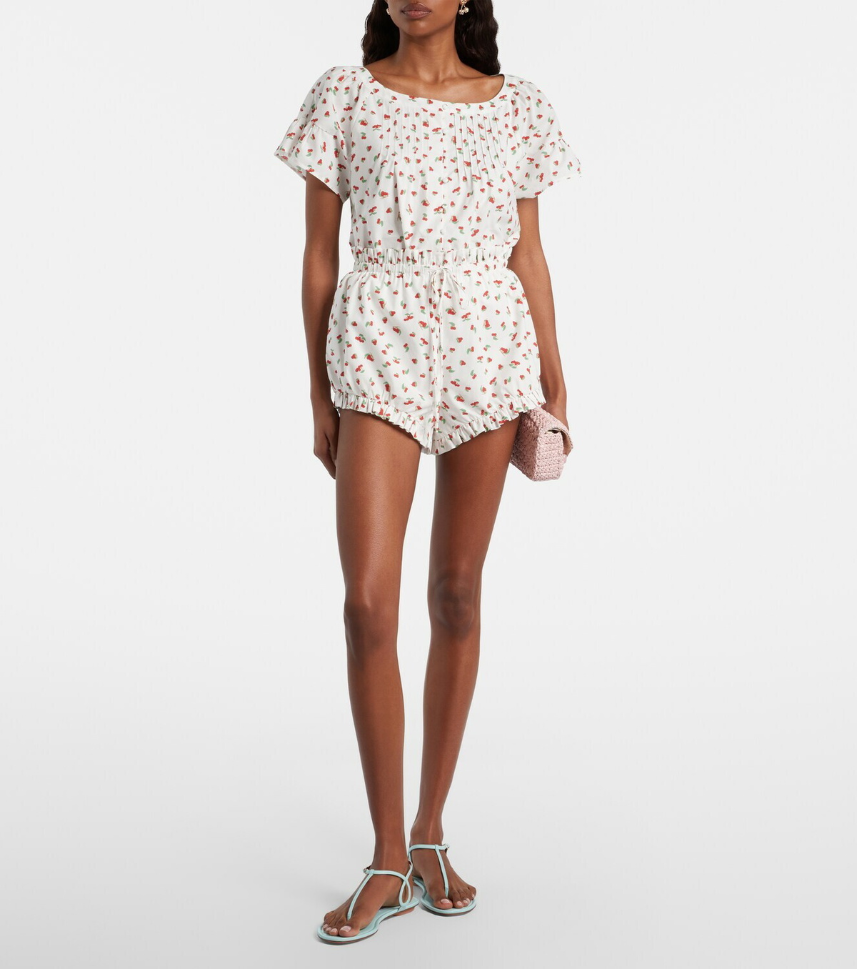 Posse Delia printed cotton shorts