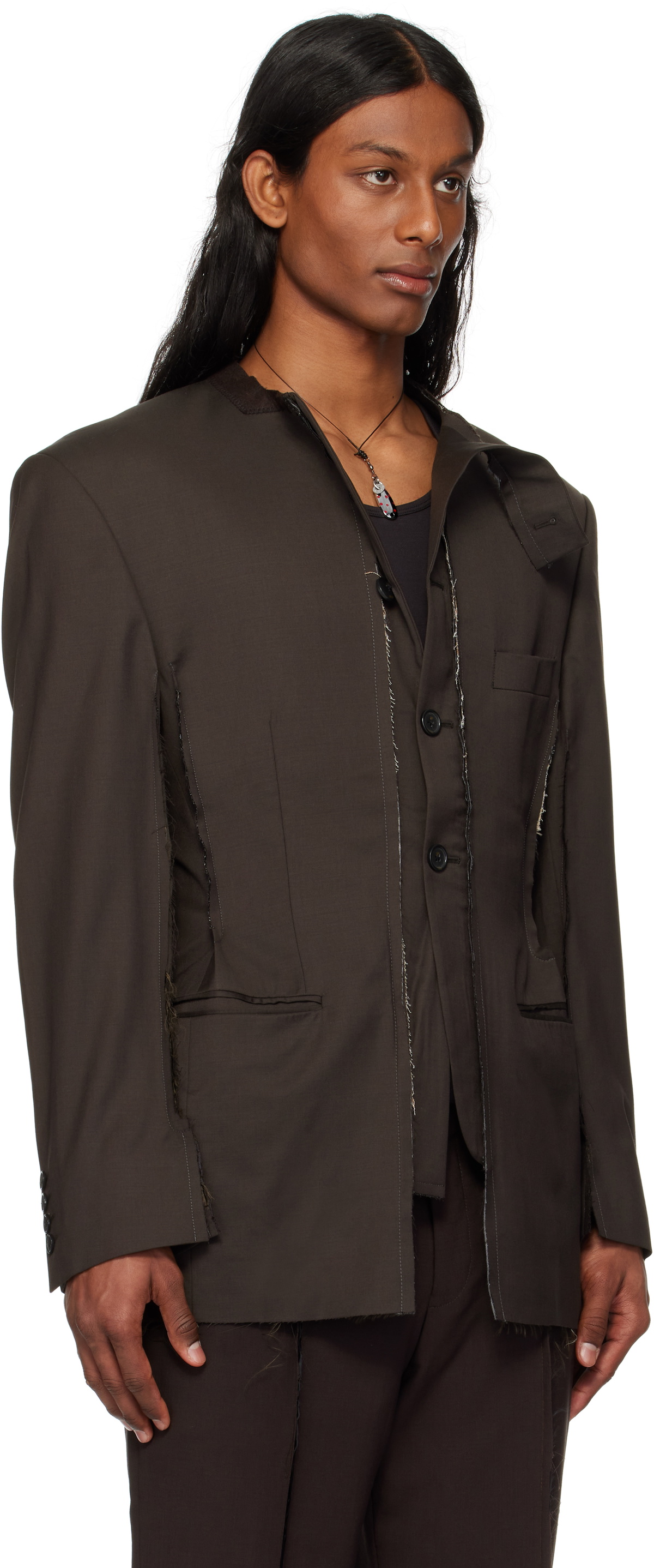 HODAKOVA SSENSE Exclusive Horse Hair Blazer