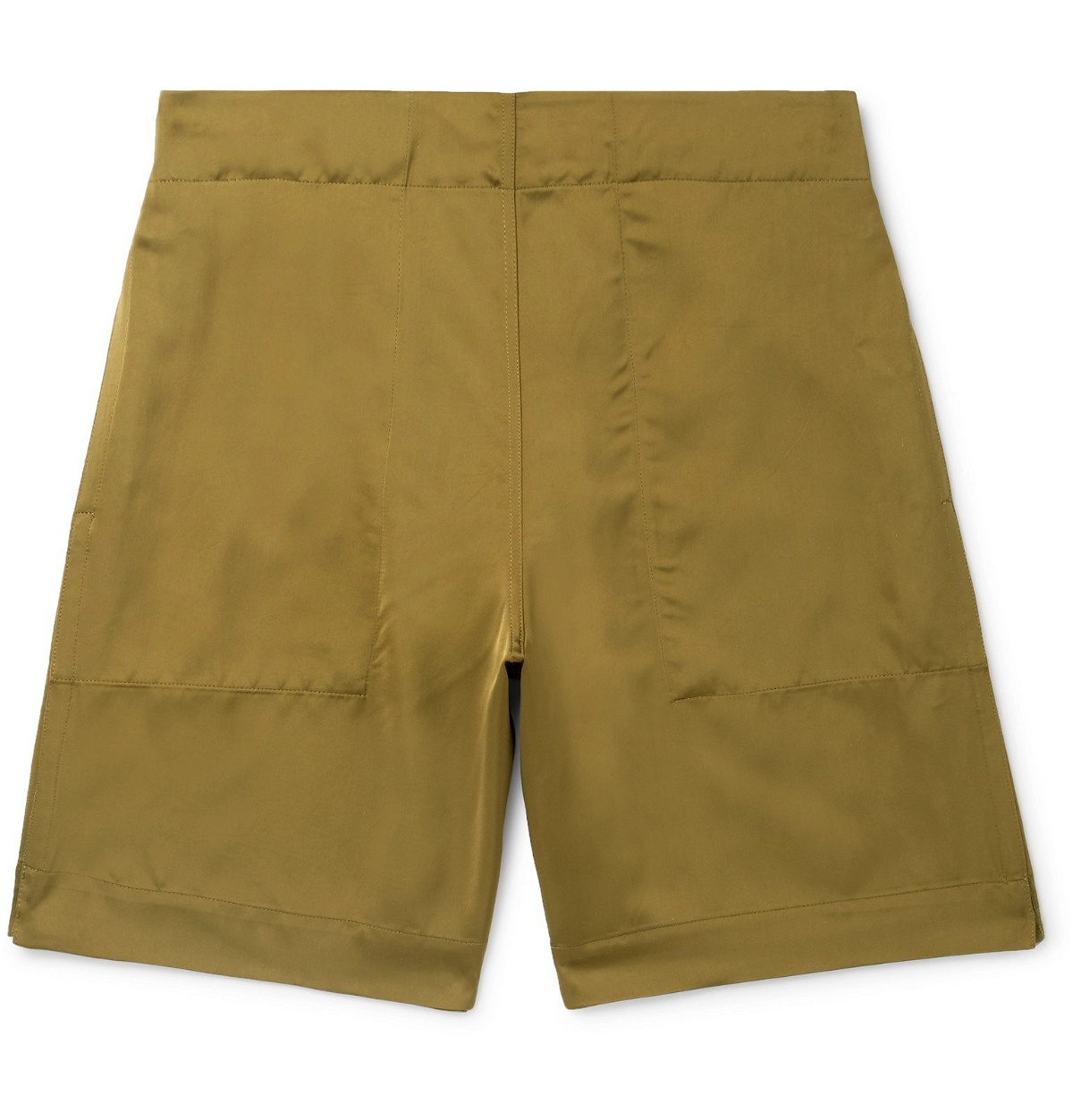 Deveaux - Wide-Leg Satin Shorts - Green Deveaux New York