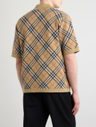Burberry - Checked Cotton-Blend Polo Shirt - Neutrals