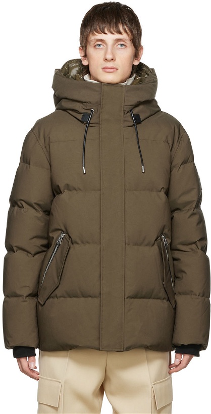 Photo: MACKAGE Khaki Quilted Down Coat