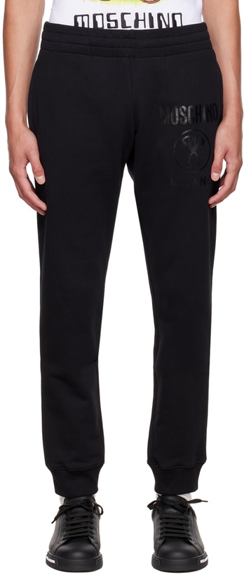 Photo: Moschino Black Double Question Mark Lounge Pants