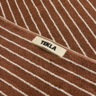 Tekla Fabrics Organic Terry Bath Towel in Rust Stripes 
