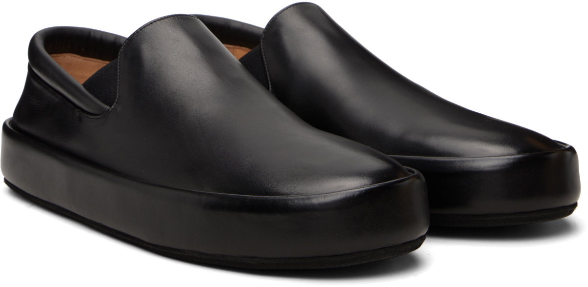Marsèll Black Cassapelle Leather Slip-on Sneakers