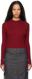 Courrèges Red Long Sleeved Solar Sweater