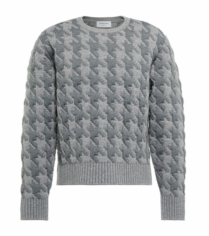 Photo: Thom Browne - Houndstooth jacquard wool-blend sweater
