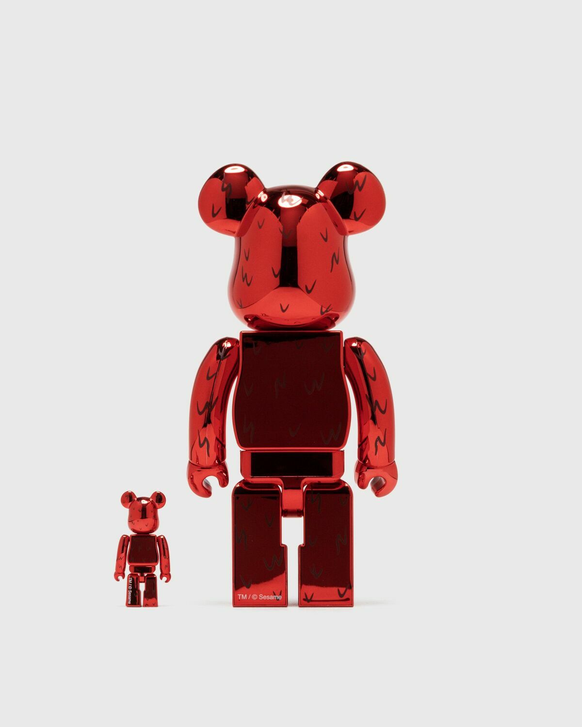 MEDICOM BEARBRICK 100% 400% SESAME STREET ELMO CHROME Multi-color Mens Collectibles & Toy