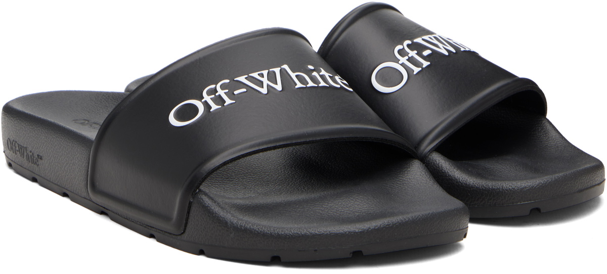 Off-White Black Bookish Slides