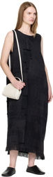 Y's Off-White Semi-Matte Leather Metal Clasp Bag