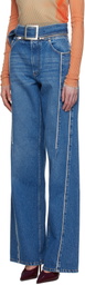 Jean Paul Gaultier Blue 'The Belted Denim' Jeans
