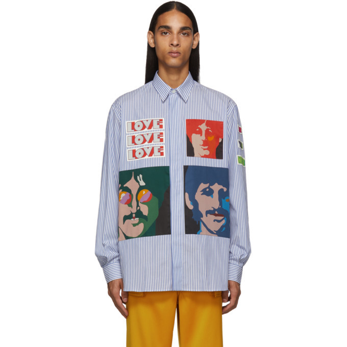 Stella McCartney White and Blue The Beatles Edition Striped No