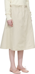 MM6 Maison Margiela Off-White Long Skirt