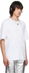 Marine Serre White Embroidered T-Shirt