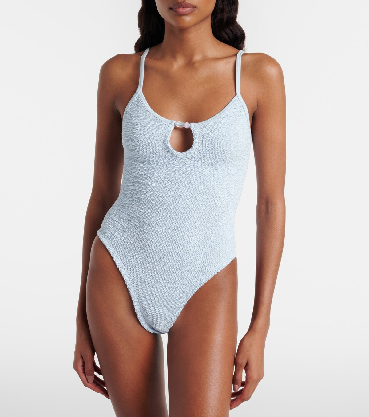 Hunza G Mia beaded cutout swimsuit