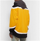 Rhude - Oversized Jersey-Trimmed Colour-Block Nylon Zip-Up Hoodie - Yellow