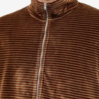 Our Legacy Men's Shrunken Fullzip Polo Shirt in Scoobie Stripe Velour
