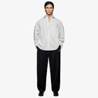 MKI Men's Box Dress Shirt in Off White Stripe