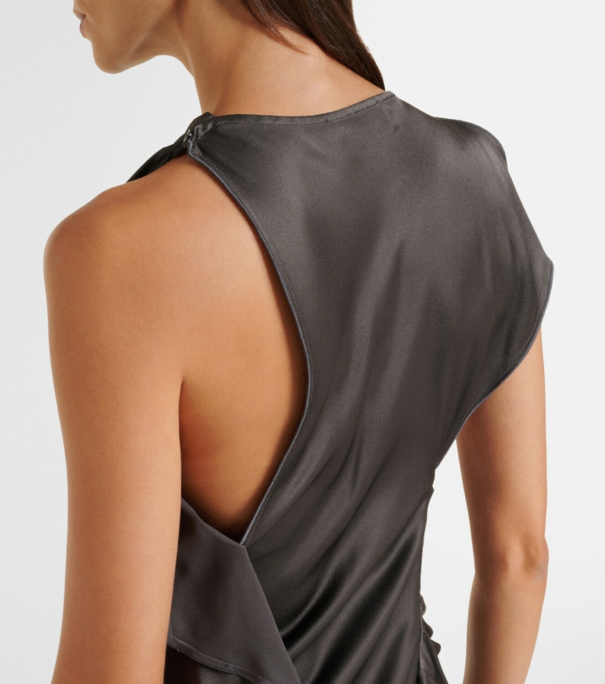 Victoria Beckham Kyra draped crêpe satin midi dress