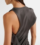 Victoria Beckham Kyra draped crêpe satin midi dress