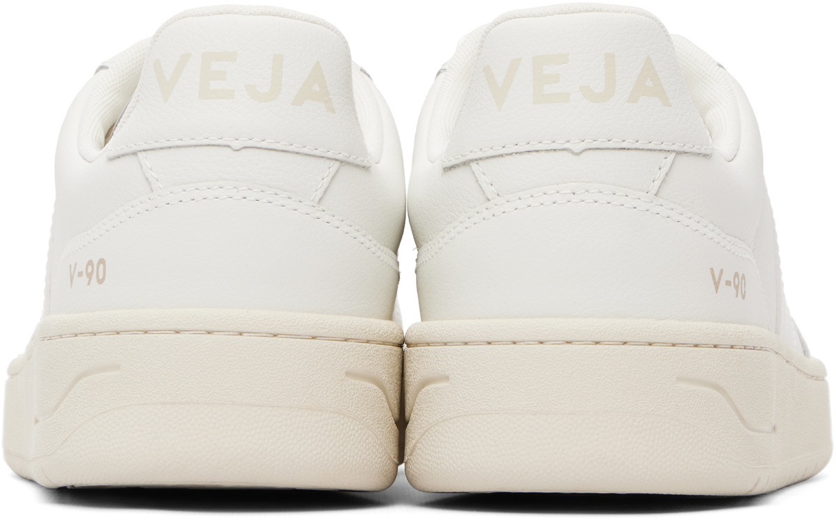 VEJA White V-90 Leather Sneakers