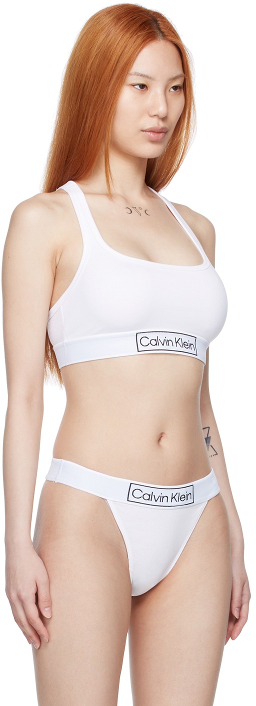 Calvin Klein Underwear White Cotton Bra Calvin Klein Underwear