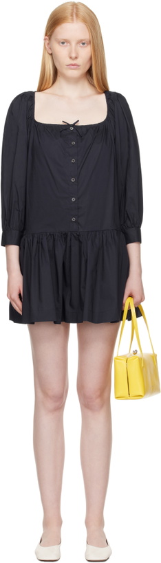 Photo: Sandy Liang Navy Delia Minidress