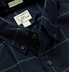 J.Crew - Slim-Fit Button-Down Collar Checked Cotton-Flannel Shirt - Blue