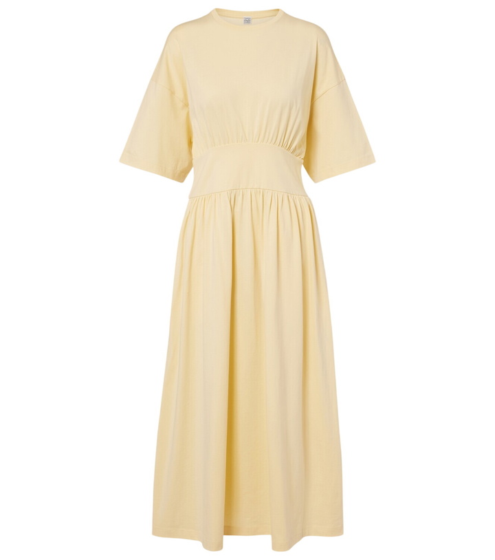 Photo: Toteme Gathered cotton jersey midi dress