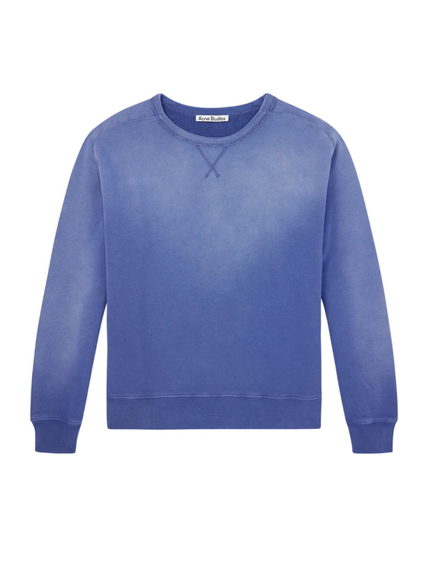 Photo: Acne Studios - Fema Cotton-Jersey Sweatshirt - Blue