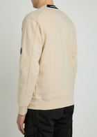 C.P. Company Logo Cotton Sweatshirt Beige