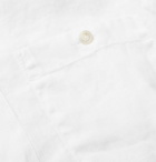 Caruso - Grandad-Collar Linen Shirt - White