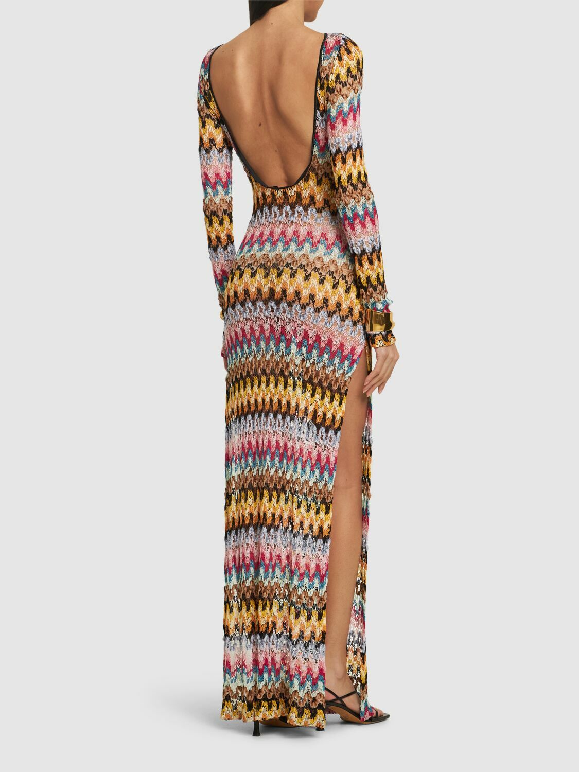 missoni knit maxi dress Cutout metallic crochet-knit maxi dress - baby pink