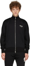 Alexander McQueen Black Jersey Graffiti Badge Zip-Up Sweater