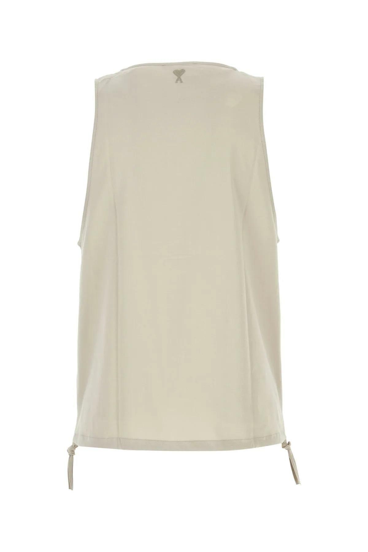 Ami Alexandre Mattiussi Sand Cotton Tank Top