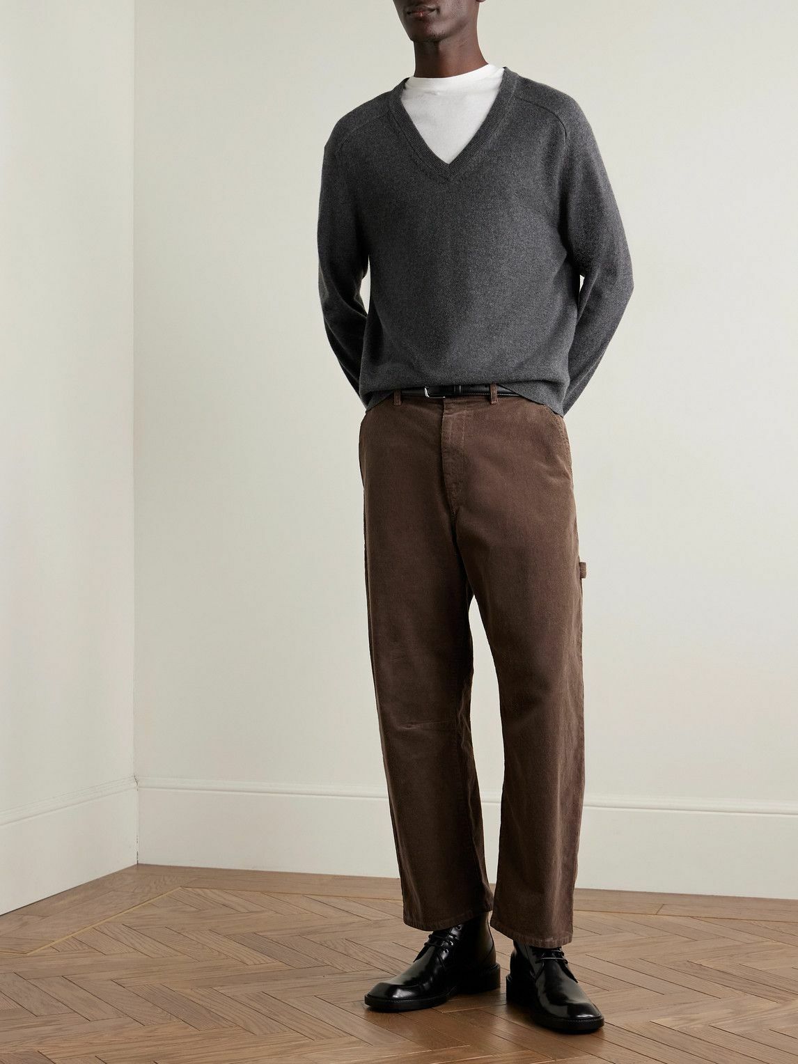 Nili Lotan - Carpenter Cropped Straight-Leg Cotton-Blend Corduroy Trousers - Brown