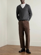 Nili Lotan - Carpenter Cropped Straight-Leg Cotton-Blend Corduroy Trousers - Brown