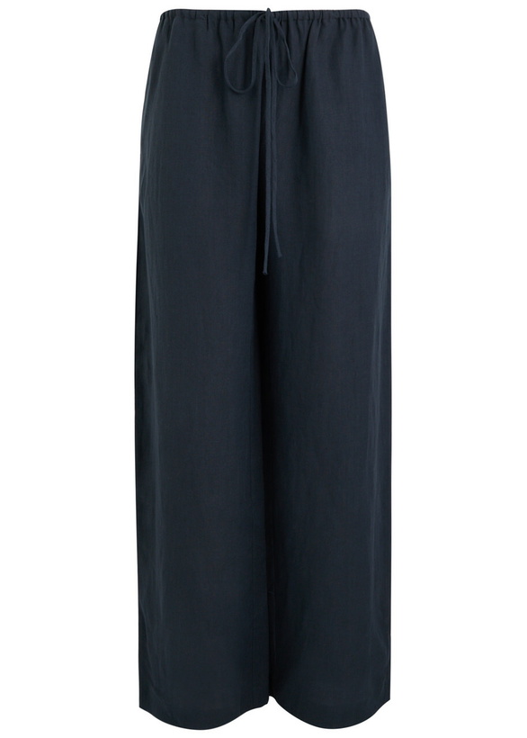 Photo: Bec & Bridge Elyce Wide-leg Linen Trousers Navy