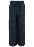Bec & Bridge Elyce Wide-leg Linen Trousers Navy