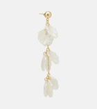 Self-Portrait Tiered faux pearl-embellished earrings